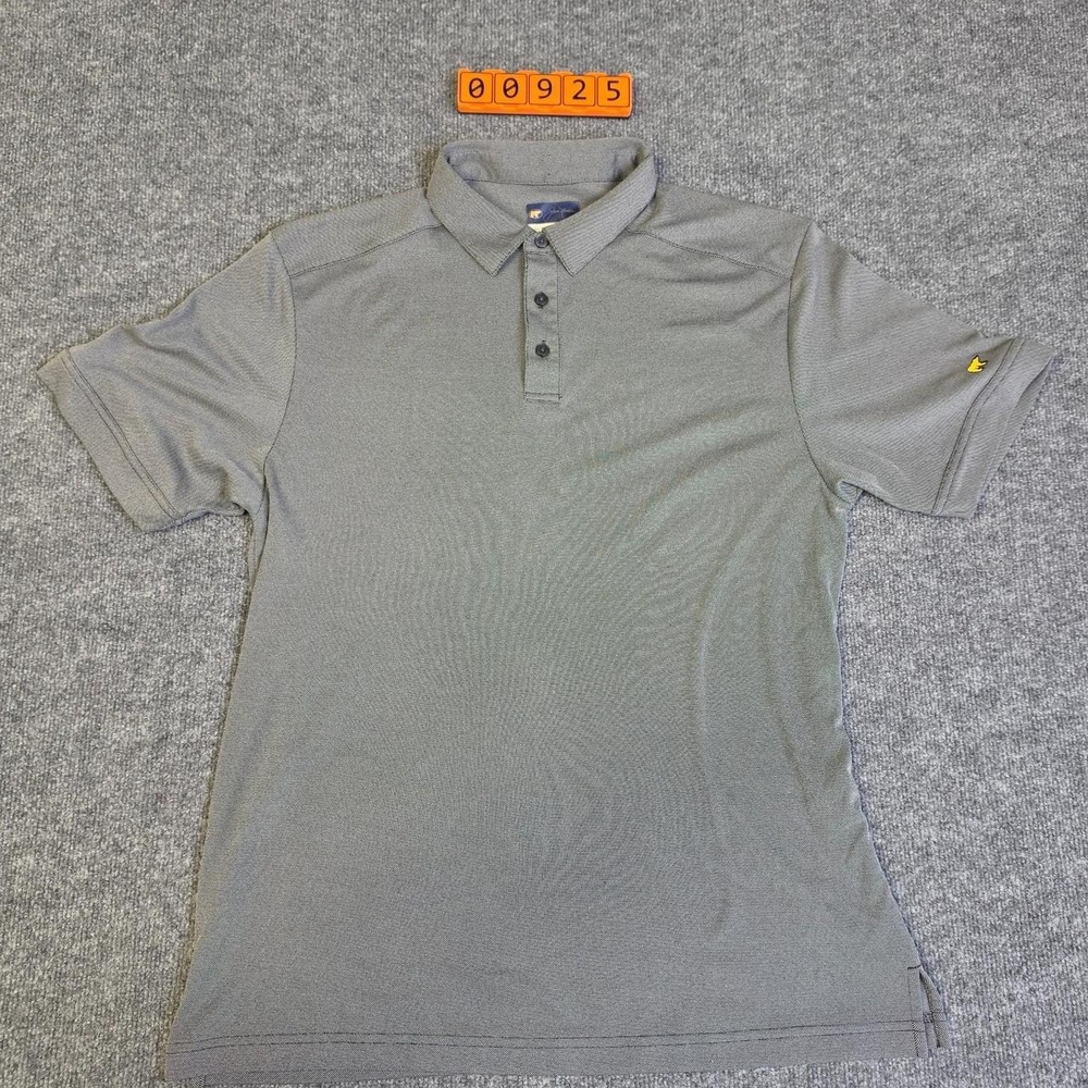 Jack Nicklaus LuxTouch Gray Polo Shirt with subtle textured weave Size Large